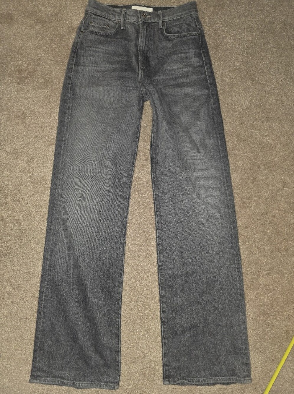 MOTHER The Maven Heel Wide Leg Uncommon Ground Gray High Rise Jeans NWT Size 28